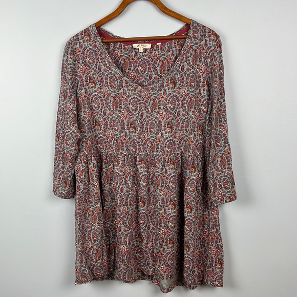 Fat Face Tops - Fat Face size 12 women’s plus size floral paisley tunic top